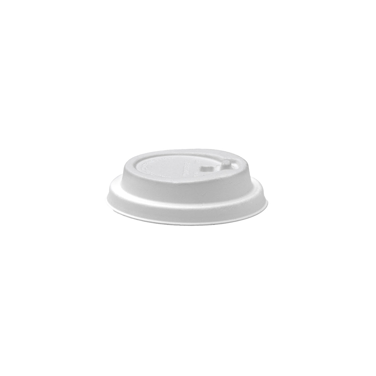BCL-8PULP-R-W White Reclosable Plant Fibre Lid 6-12oz / 80mm Leisure Coast Hospitality & Packaging Supplies