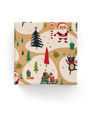 Happy Santa Wrap on Kraft