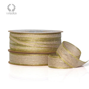 ECO METALLIC EDGE NATURAL/GOLD 10mmX50M