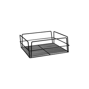 30607-BK Glass Baskets Square Black PVC Coated 355x355x125mm Leisure Coast Hospitality & Packaging