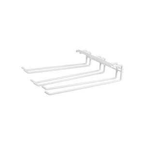 Triple Row Glass Hanger White PVC Coated 270x220mm