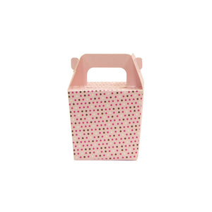 Noodle Box with Handle Pink with Spots