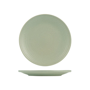 9029570 Zuma Pearl Pistachio Round Plate Ribbed 210mm Leisure Coast Hospitality & Packaging