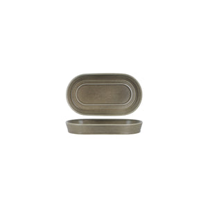 906321 Tablekraft Urban Loft Frost Grey Oval Serve Platter 180x100x25mm Leisure Coast Hospitality And Packaging