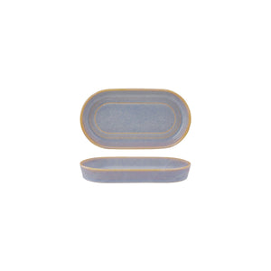 907121 Azure Blue Oval Serve Platter 180x100x25mm Leisure Coast Hospitality And Packaging