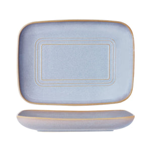 907150 Azure Blue Rectangular Server 365x270x50mm / 2400ml Leisure Coast Hospitality And Packaging