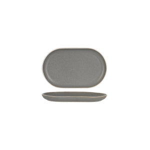 908020 Tablekraft Urban Grey Oval Plate 245x155x24mm Leisure Coast Hospitality And Packaging