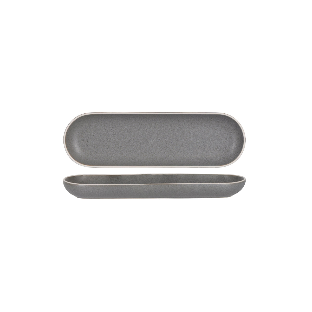 908024 Tablekraft Urban Grey Oval Plate 330x100x30mm Leisure Coast Hospitality And Packaging