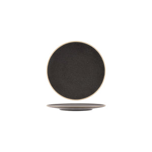 908708 Speckle Black Round Plate 210x23mm Leisure Coast Hospitality And Packaging