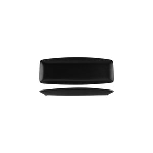 909582 Black Rectangular Plate 262x103x28mm Leisure Coast Hospitality And Packaging