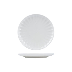 927262-Ctn Moda Porcelain Scalloped Snow Round Plate 260mm Leisure Coast Hospitality & Packaging
