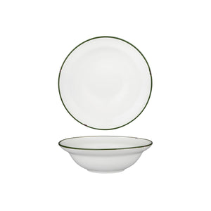 94127-WG Luzerne TinTin White / Green Round Deep Plate / Bowl 190mm / 380ml Leisure Coast Hospitality & Packaging