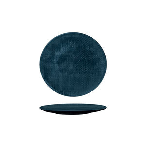 94507-BL Luzerne Linen Navy Blue Round Flat Coupe Plate 180mm Leisure Coast Hospitality & Packaging
