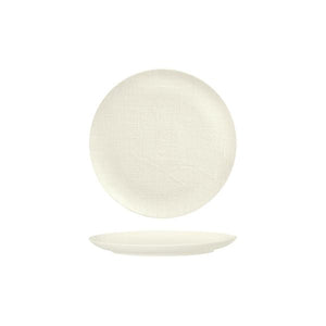 94507-W Luzerne Linen White Round Flat Coupe Plate 180mm Leisure Coast Hospitality & Packaging