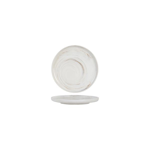 946006 Luzerne Signature Marble Round Plate Vertical Rim 165x20mm Leisure Coast Hospitality & Packaging