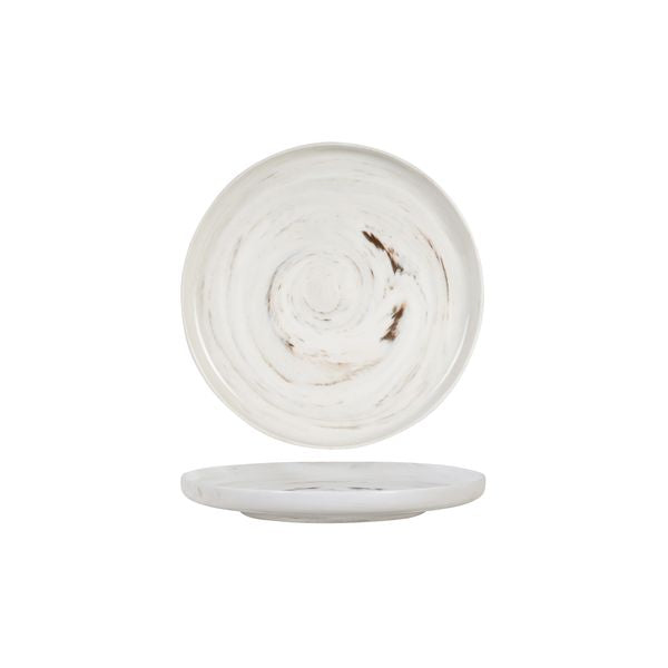 946008 Luzerne Signature Marble Round Plate Vertical Rim 210x25mm Leisure Coast Hospitality & Packaging