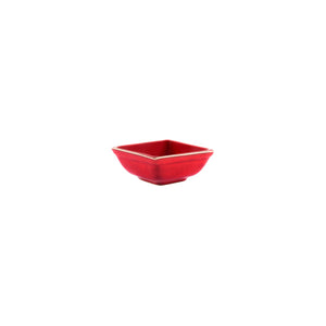 98207 Reactive Red Square Sauce Dish 80x80mm / 70ml Leisure Coast Hospitality And Packaging