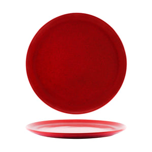 98249 Reactive Red Round Platter 335x24mm Leisure Coast Hospitality And Packaging