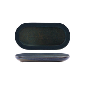 98755 Midnight Blue Oval Couple Plate 300x150x28mm Leisure Coast Hospitality And Packaging