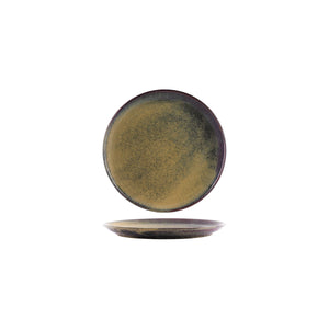 98822 Reactive Brown Round Plate 220x26mm Leisure Coast Hospitality And Packaging