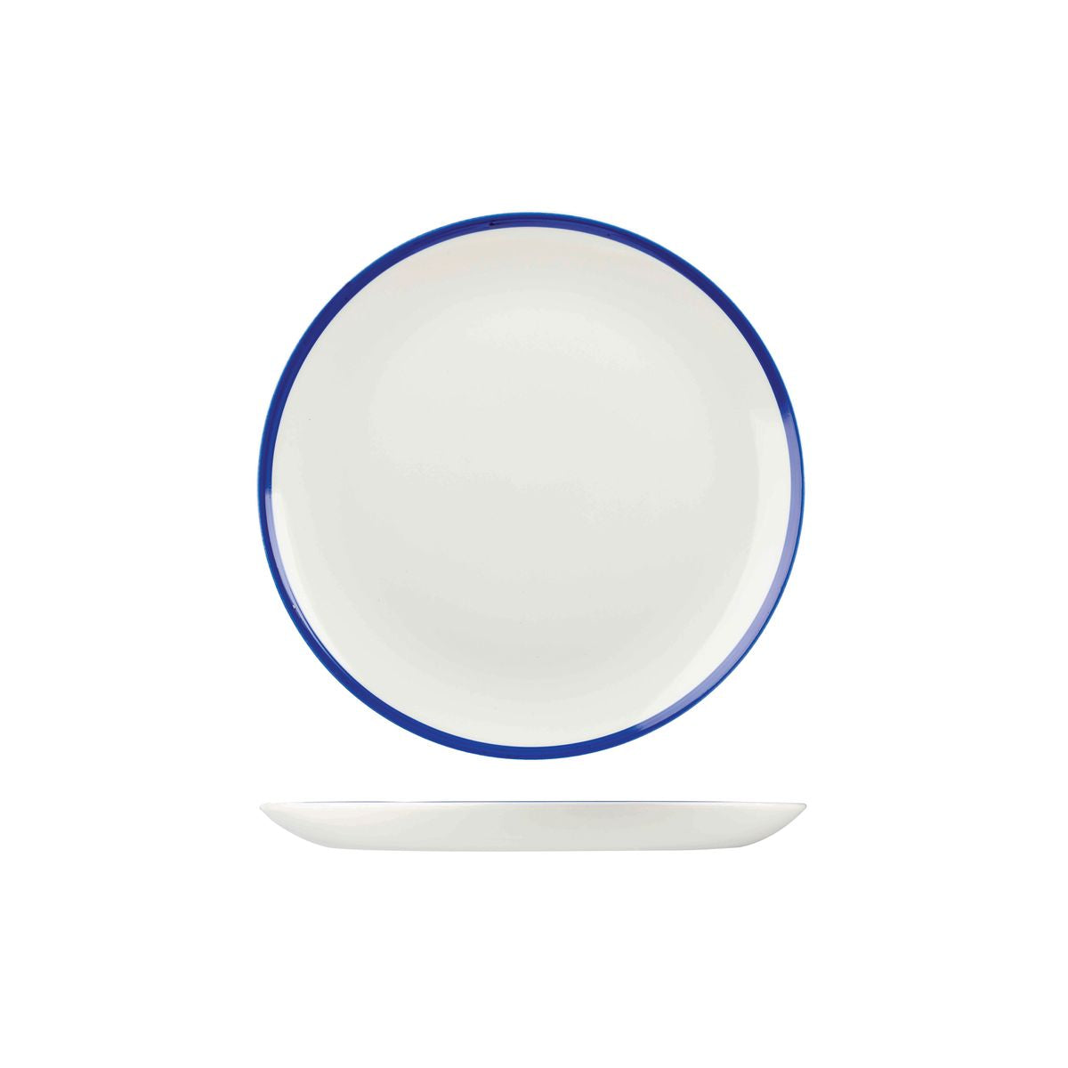 9955122 Churchill Retro Blue Round Coupe Plate 217mm Leisure Coast Hospitality & Packaging