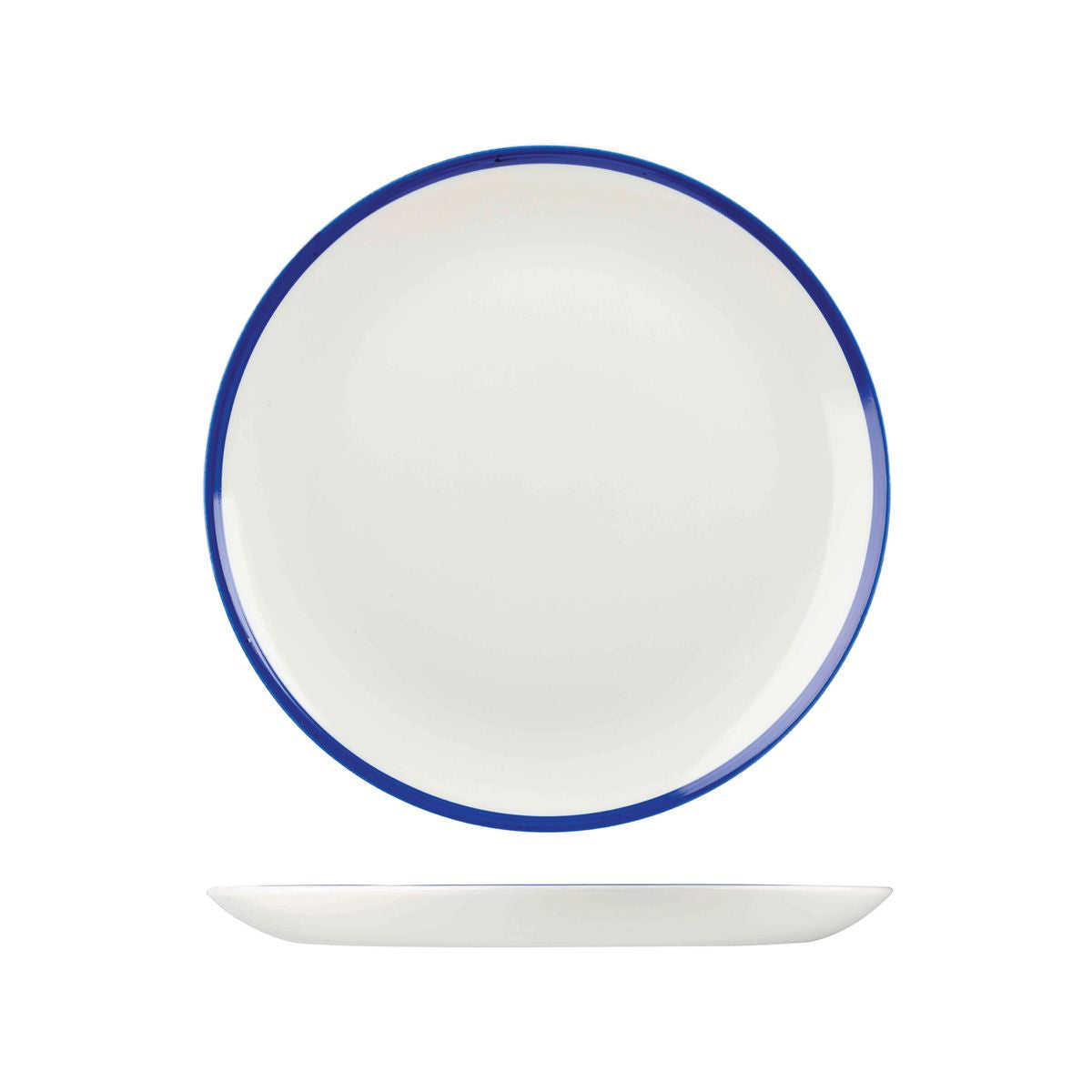 9955126 Churchill Retro Blue Round Coupe Plate 260mm Leisure Coast Hospitality & Packaging