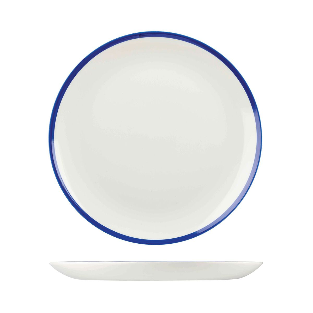 9955129 Churchill Retro Blue Round Coupe Plate 288mm Leisure Coast Hospitality & Packaging