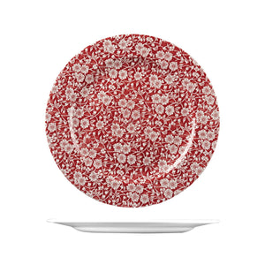9971630 Churchill Vintage Prints Victorian Calico Round Plate Cranberry 305mm Leisure Coast Hospitality & Packaging