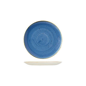 9975116-B Stonecast Cornflower Blue Round Coupe Plate 165mm Leisure Coast Hospitality & Packaging
