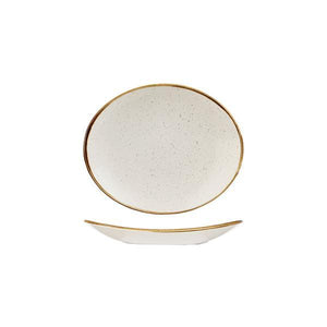 9975220-W Stonecast Barley White Oval Coupe Plate 192x163mm Leisure Coast Hospitality & Packaging