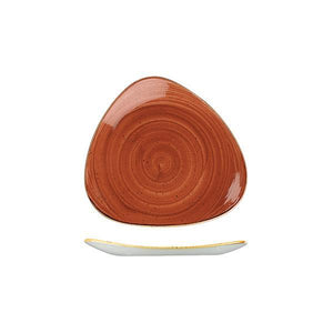 9975319-O Stonecast Spiced Orange Triangular Plate 192x192mm Leisure Coast Hospitality & Packaging