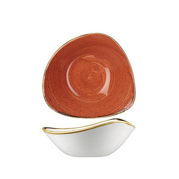 9975718-O Stonecast Spiced Orange Triangular Bowl 185x185mm / 370ml Leisure Coast Hospitality & Packaging