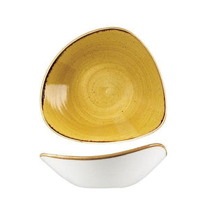 9975723-M Stonecast Mustard Seed Yellow Triangular Bowl 235x235mm / 600ml Leisure Coast Hospitality & Packaging