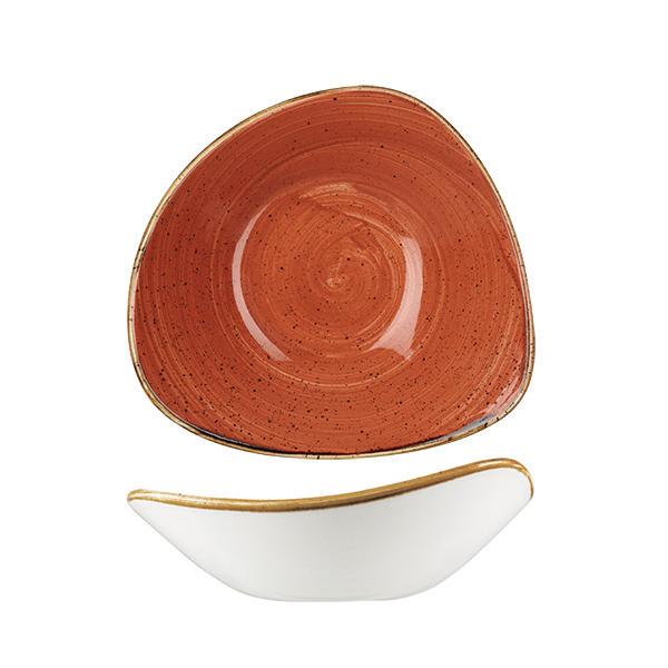 9975723-O Stonecast Spiced Orange Triangular Bowl 235x235mm / 600ml Leisure Coast Hospitality & Packaging