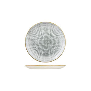 9976116-G Studio Prints Homespun Stone Grey Round Coupe Plate 165mm Leisure Coast Hospitality & Packaging