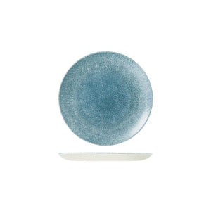 9976116-TB Studio Prints Raku Topaz Blue Round Coupe Plate 165mm Leisure Coast Hospitality & Packaging