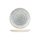 9976122-G Studio Prints Homespun Stone Grey Round Coupe Plate 217mm Leisure Coast Hospitality & Packaging