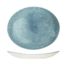9976232-TB Studio Prints Raku Topaz Blue Oval Coupe Plate 317x255mm Leisure Coast Hospitality & Packaging