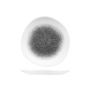 9979121-QB Studio Prints Raku Quartz Black Round Organic Plate 210mm Leisure Coast Hospitality & Packaging