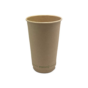 Aqueous Coated Bamboo Double Wall Cup 16oz & Lids (sold separately)