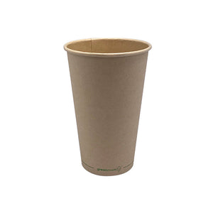 Aqueous Coated Bamboo Single Wall Cup 16oz 90mm & Lids (sold separately)