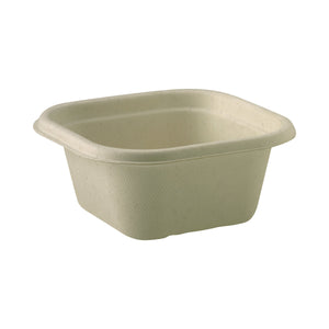 B-SLB-480-N BioCane Square Takeaway Containers & Lids Natural BioCane Container 480ml Leisure Coast Hospitality & Packaging Supplies