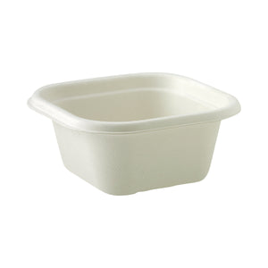 B-SLB-480-W BioCane Square Takeaway Containers & Lids White BioCane Container 480ml Leisure Coast Hospitality & Packaging Supplies