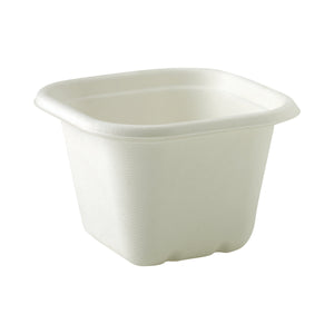 B-SLB-630-W BioCane Square Takeaway Containers & Lids White BioCane Container 630ml Leisure Coast Hospitality & Packaging Supplies