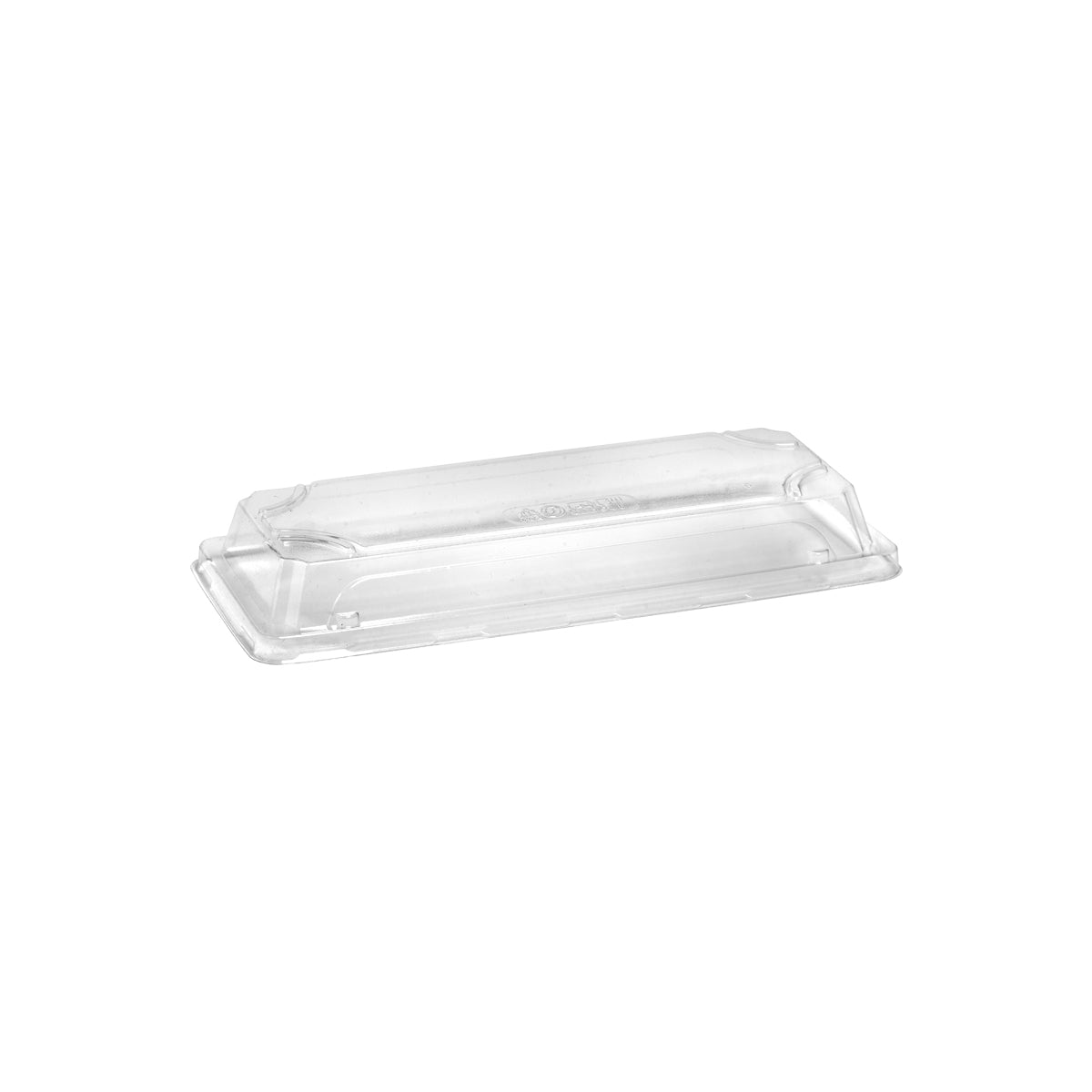 B-STL-LONG BioCane Long Sushi Tray Lid Leisure Coast Hospitality & Packaging