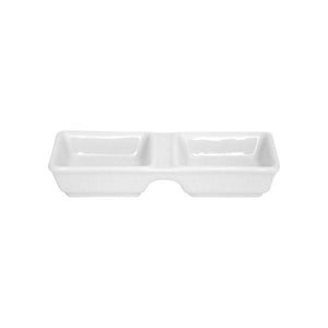 B0013 AFC Bistro & Café Divided Condiment Dish 130x60mm / 2x33ml Leisure Coast Hospitality & Packaging