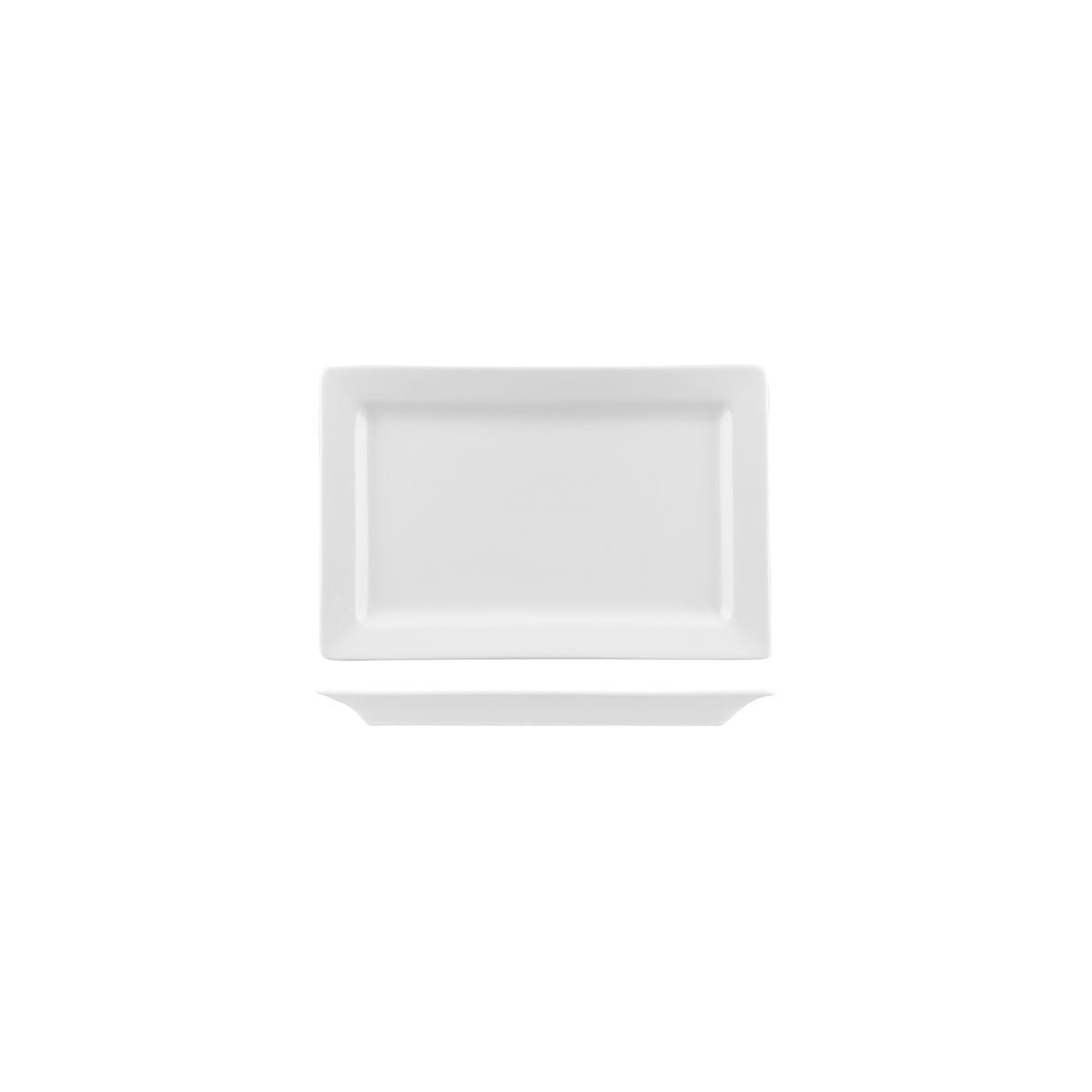 B9093 AFC Bistro & Cafe Rectangular Platter Wide Rim 234x154mm Leisure Coast Hospitality & Packaging