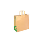 BAG-TA-F-MEDIUM BioBag Kraft Paper Carry Bag with Flat Handles Medium 320x340x140mm Leisure Coast Hospitality & Packaging Supplies