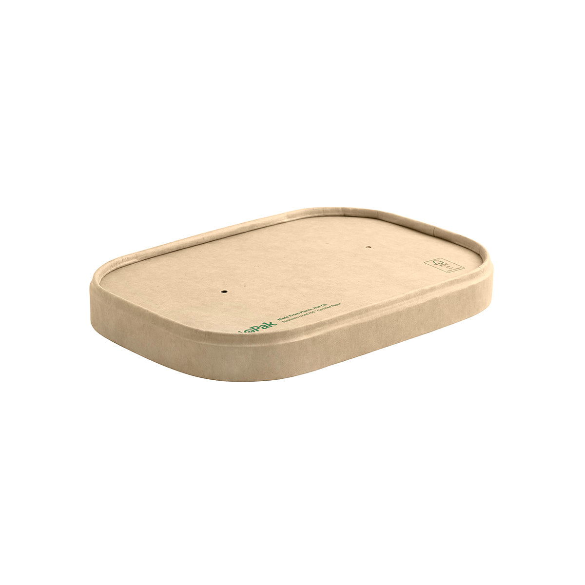 BB-LBL-PAPER-N BioBoard Takeaway Container Natural Lid