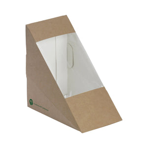 BB-SW-MEDIUM2 BioBoard Sandwich Wedge 123x72x79mm Leisure Coast Hospitality & Packaging Supplies